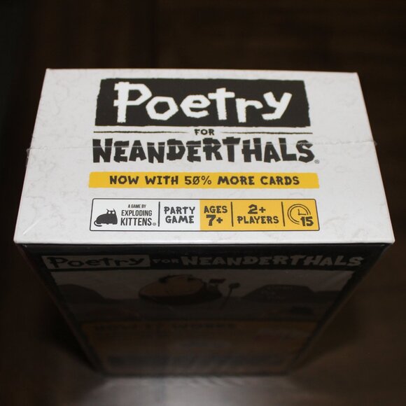 3/$55❤️new Poetry For Neanderthals Now With 50% More Cards Game Exploding Kitten - Picture 6 of 8